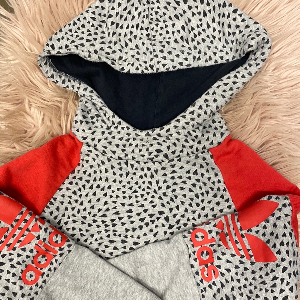 Girls Adidas Cropped Hoody